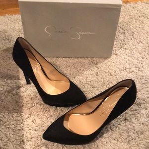 Black suede Jessica Simpson heels